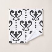 Personnalisé noir et blanc de luxe (Gant de toilette)