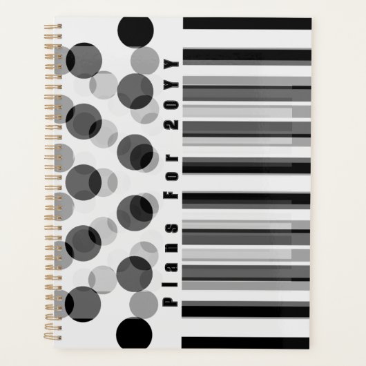 Personnalisé noir et blanc Inspiré géométrique (Devant)