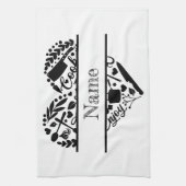 Personnalisé Nom Cuisine serviettes cadeau (Vertical)