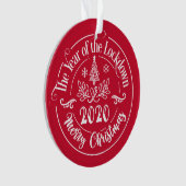 Personnalisé Nom de famille Funny 2020 Noël (devant)