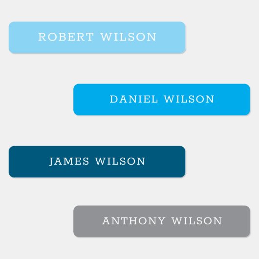 Personnalisé Nom Étiquette Stickers Garçons Enfant (Groupe)