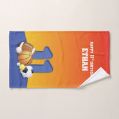 Personnalisé Nom Garçon 11e anniversaire Balles de (Serviette à main)