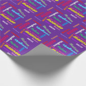 Personnalisé Nom Joyeux Anniversaire Papier Cadeau (Coin)