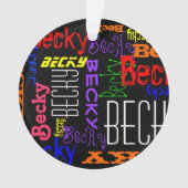 Personnalisé Nom Personnalisé Collage Coloré (devant)