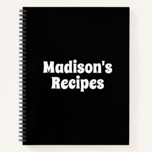Personnalisé Nom Recette Livre cadeau de fête de