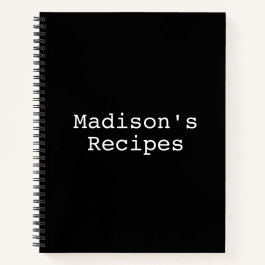 Personnalisé Nom Recette Livre cadeau de fête des  (Devant)