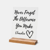 Personnalisé N'Oubliez Jamais La Différence Que Vo (Angle)