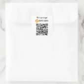 Personnalisé Nous Acceptons Bitcoin Sticker (Sac)