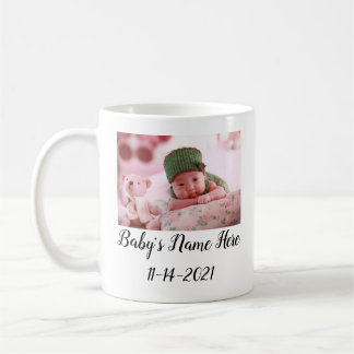 Personnalisé Nouveau bébé Photo Mug Café