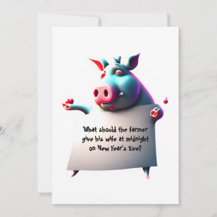 Personnalisé Papa Joke Funny Pig Carte de Nouvel A