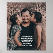 Personnalisé Papa Wall Art, Fête des pères Poster  (Devant)