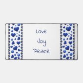 Personnalisé, parties scintillant bleue coeur lanc (Recto)