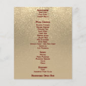 Personnalisé - Parties scintillant or - Menu (Dos)