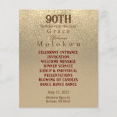 Personnalisé - Parties scintillant or - Menu (Devant)