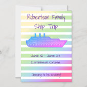 Personnalisé Pastel Cruise Thème Stateroom Magnet (Recto)
