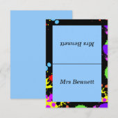 Personnalisé, Peinture néon, Table, Cartes d'escor (Devant / Derrière)