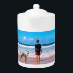 Personnalisé Personnalisé Votre Animal Photo Teapo<br><div class="desc">Teapots photo personnalisés - Faites votre propre design avec animal de compagnie - Famille personnalisée / Amis / Animaux de compagnie ou Cadeau de thé personnel - Ajoutez votre photo / ou Texte / Nom - Redimensionnez et déplacez ou supprimez et ajoutez des éléments / du texte avec l'outil de...</div>
