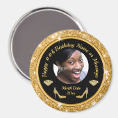 Personnalisé, PHOTO Magnets d'anniversaire, pour n (Recto/Verso)