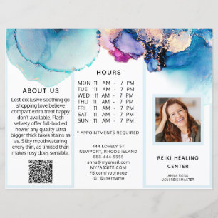 *~* PERSONNALISÉ - Photo QR Trifold Brochure Abstr