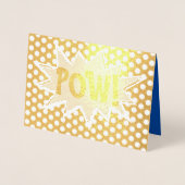 Personnalisé "POW !" Invitations de fête d'anniver (Devant)