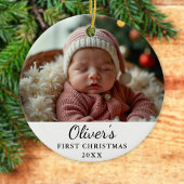 Personnalisé Premier Noël Bébé Ornement photo