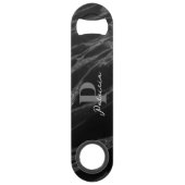 Personnalisé Premier Nom Chic Marbre de luxe Noir (Dos)