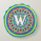 Personnalisé psychédélique ronde coussin bleu (Dos)