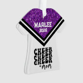 Personnalisé Purple & Black Cheer Ornament (devant)