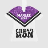 Personnalisé Purple & Black Cheer Ornament (devant)