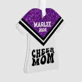 Personnalisé Purple & Black Cheer Ornament (devant)