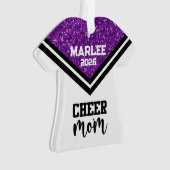 Personnalisé Purple & Black Cheer Ornament (devant)