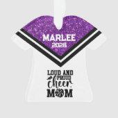 Personnalisé Purple & Black Cheer Ornament (devant)
