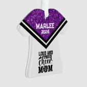 Personnalisé Purple & Black Cheer Ornament (devant)