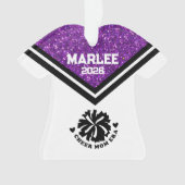 Personnalisé Purple & Black Cheer Ornament (devant)