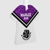 Personnalisé Purple & Black Cheer Ornament (devant)