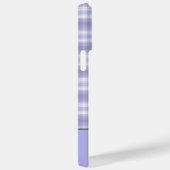 Personnalisé Purple Plaid iPhone 14 Pro Max Coque (Verso / Droite)