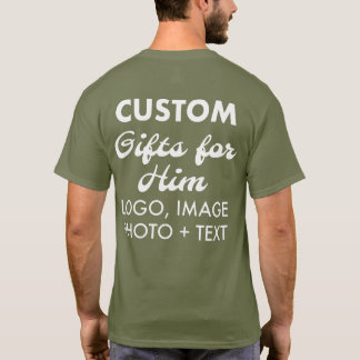 Personnalisé Retour Hommes de l'armée T-shirt vert