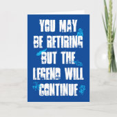 PERSONNALISÉ RETRAITE LÉGENDE CONTINUE CARTE DE TR (Devant)