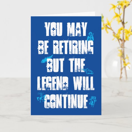 PERSONNALISÉ RETRAITE LÉGENDE CONTINUE CARTE DE TR (Fleur jaune)