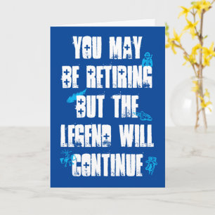 PERSONNALISÉ RETRAITE LÉGENDE CONTINUE CARTE DE TR