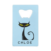 Personnalisé Retro Mid Century moderne Chat noir a (Dos)