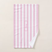 Personnalisé rose et blanc (Serviette à main)