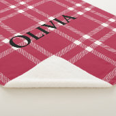 Personnalisé Rouge et blanc Plaid Simple Country (3/4)