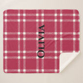 Personnalisé Rouge et blanc Plaid Simple Country (Devant (Horizontal))