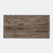 Personnalisé Rustic Dark Brown Couleur Faux Woodgr (Recto)