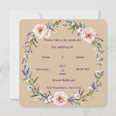 "Personnalisé Rustic Floral Faire-part de mariage (Devant)