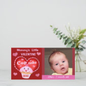 Personnalisé Saint Valentin Carte photo bébé (Debout devant)