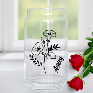 Personnalisé Septembre Fleur de naissance Matin Gl