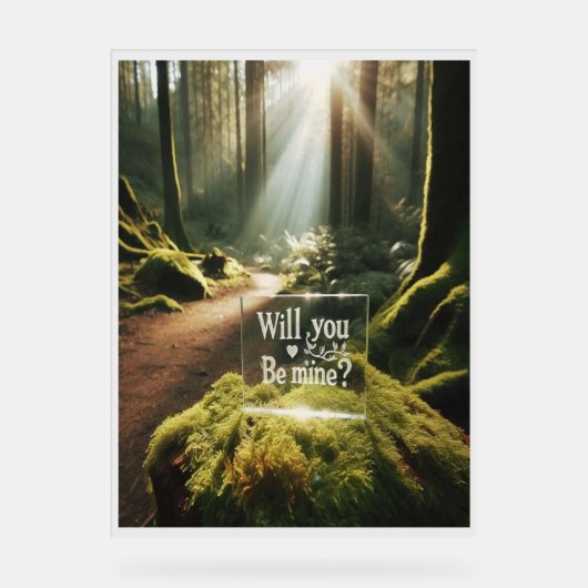 Personnalisé "Serez-Vous À Moi ?" SYMBOLE ACryliqu (Recto)