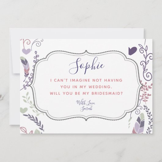 Personnalisé Serez-vous ? Carte mariage (Dos)